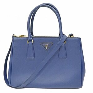 Prada Galleria Bag Blue Leather